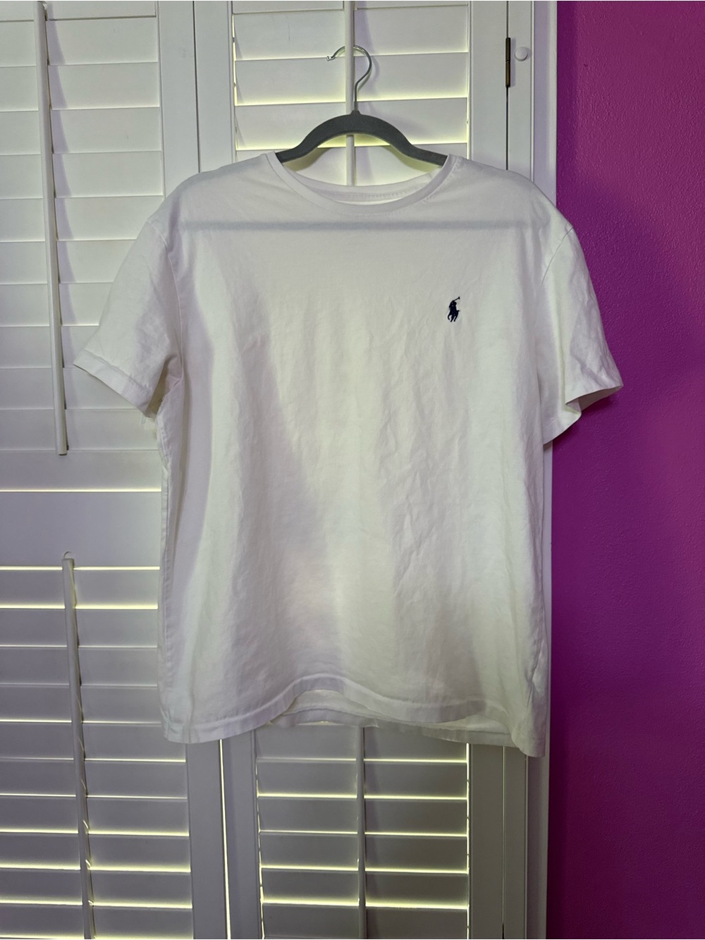 Ralph Lauren Classic White Cotton Tee with Pony Logo